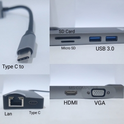 KABEL TYPE C TO 8 in 1